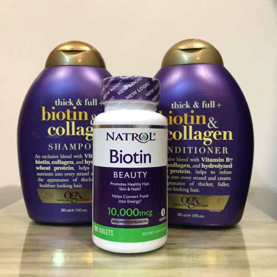 Dầu xả mượt tóc Biotin & Collagen OGX của Mỹ 3